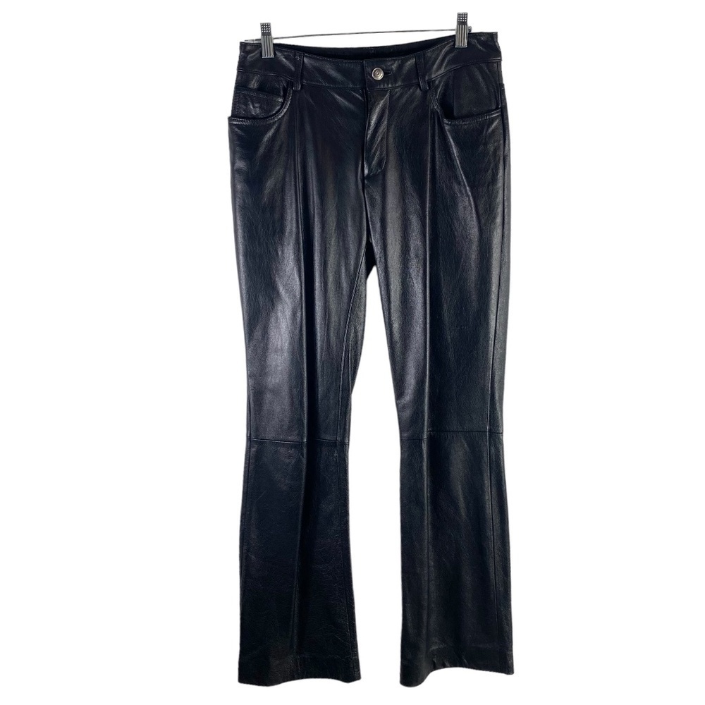 Wilson Leather Flare Black Pants SZ 6